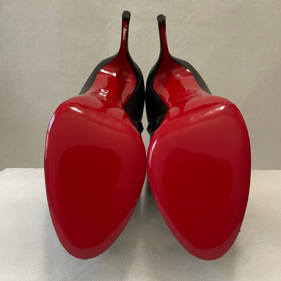 Christian Louboutin Bellisima  100mm , 1/4 inch platform bootie kid leather EU38 - Picture 5 of 16